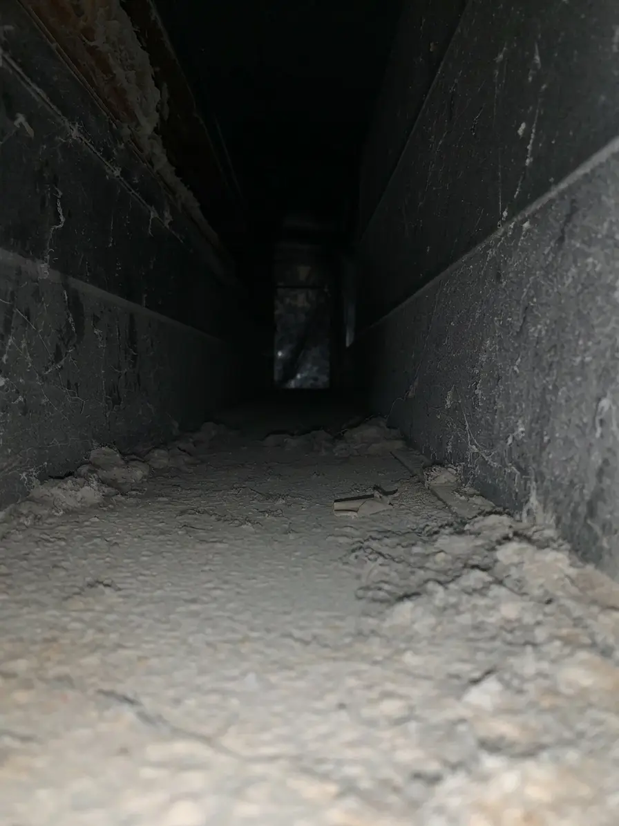 Before supply duct cleaning in Calgary
