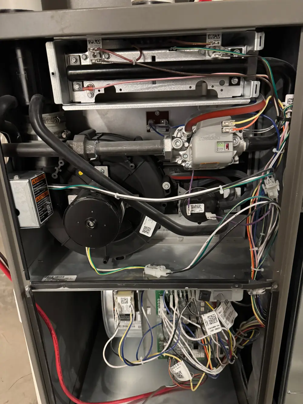 After furnace component cleaning in Calgary