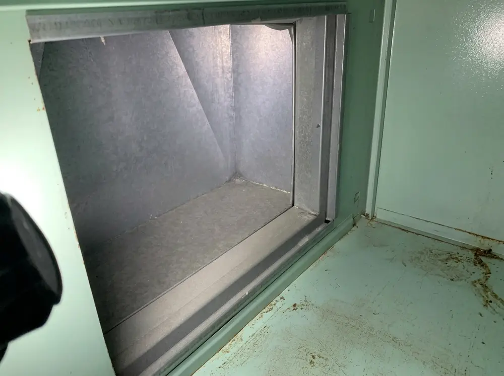 After air handler debris removal in Calgary